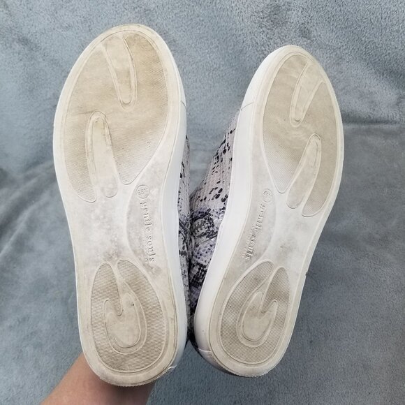 Kenneth Cole Shoes Womens Size 6.5 Gray Reptile Leather Lowe Gentle Souls Sneake - Picture 10 of 11